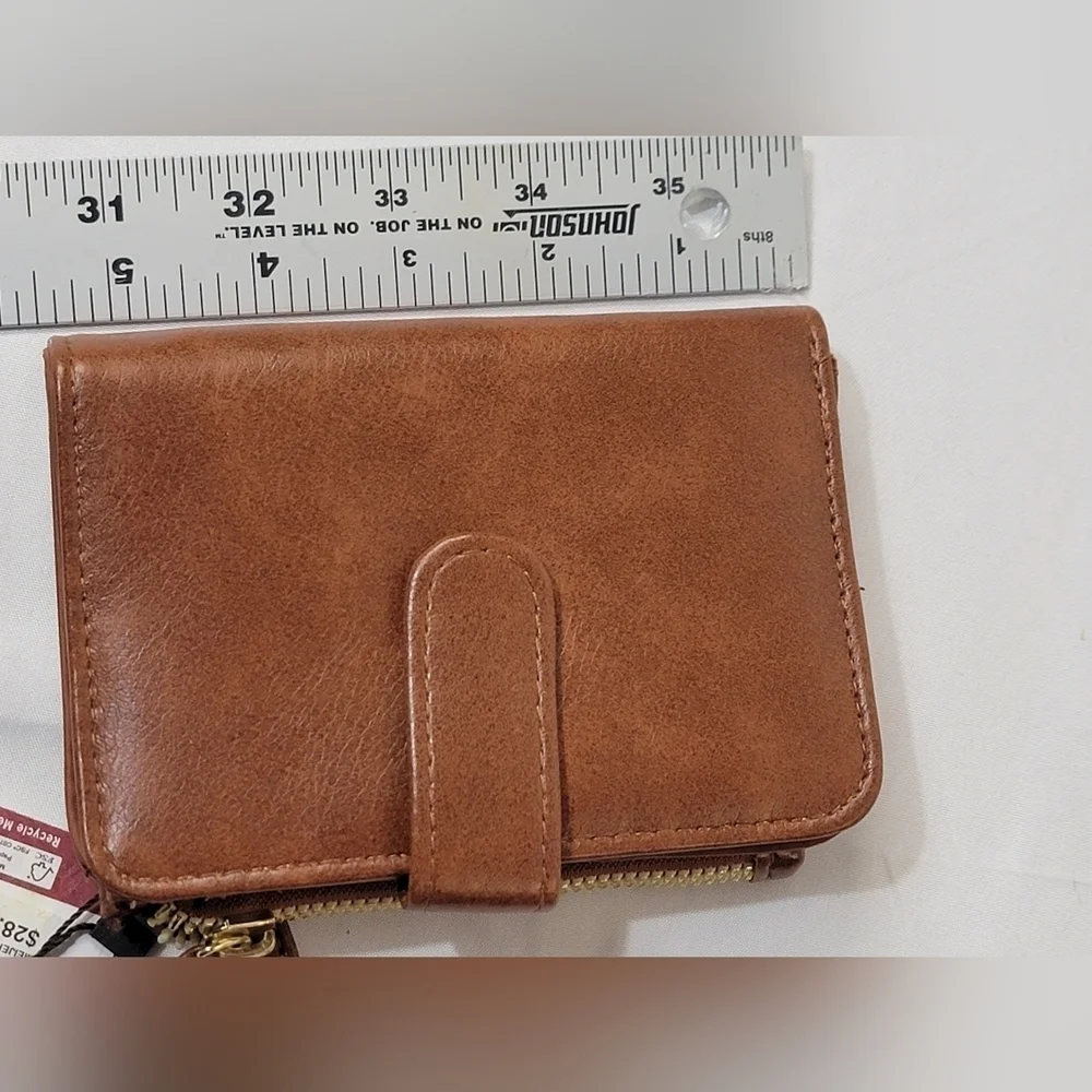 Mundi Womens Brown Mini Safe Keeper Bifold Wallet With RFID Blocking Technology